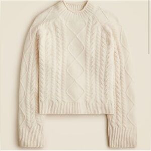 J. Crew Cream Cable-knit Rollneck sweater - Size Small - Excellent Condition